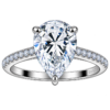 2CT teardrop-shaped 7×10mm moissanite ring for women, 925 sterling silver, pear-shaped diamond ring