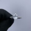 2CT teardrop-shaped 7×10mm moissanite ring for women, 925 sterling silver, pear-shaped diamond ring
