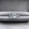 2CT teardrop-shaped 7×10mm moissanite ring for women, 925 sterling silver, pear-shaped diamond ring