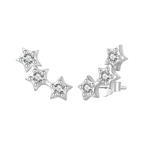 Silver Tiny Star Earrings Studs for Women Teen Girls